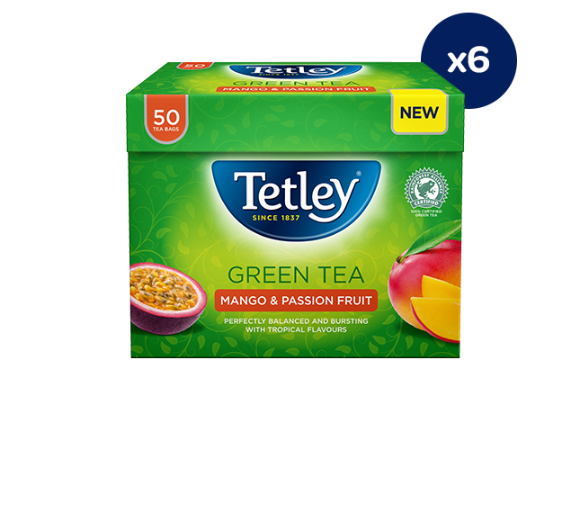 Tetley Green Tea Mango & Passion Fruit - 50s