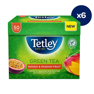 Tetley Green Tea Mango & Passion Fruit - PLP
