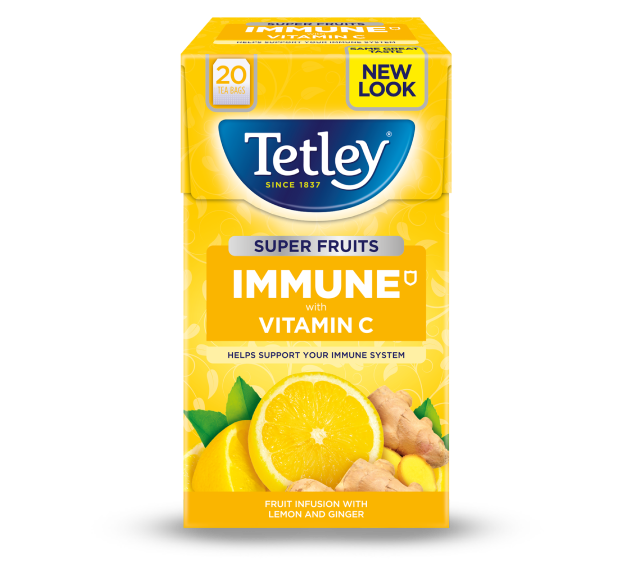 Tetley Super Fruits Immune Lemon & Ginger - 20s