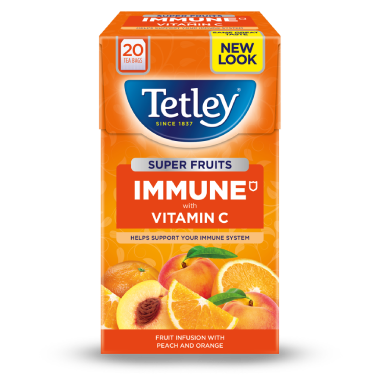 Tetley Super Fruits Immune Peach & Orange - PLP