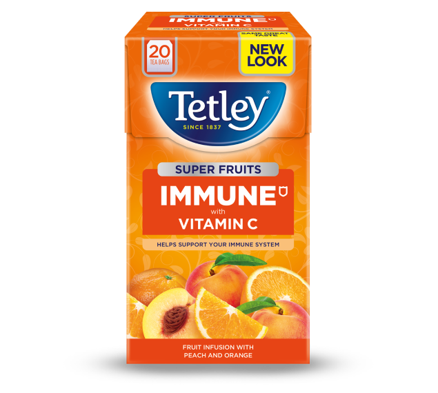 Tetley Super Fruits Immune Peach & Orange - 20s