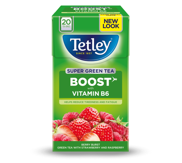 Tetley Super Green Tea Boost Berry Burst - 20s