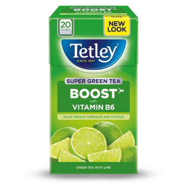 Tetley Super Green Tea Boost Lime - PLP