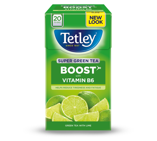 Tetley Super Green Tea Boost Lime - 20s