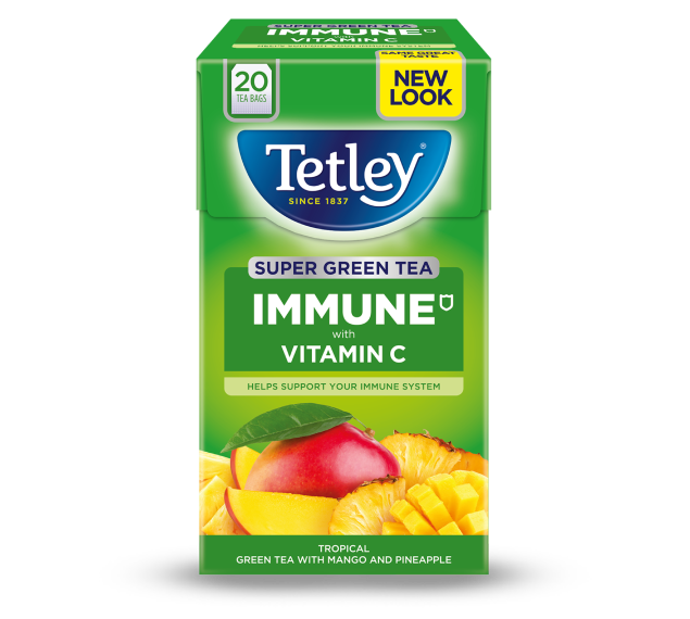 Tetley Super Green Tea Immune Tropical - 20s