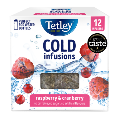Tetley Cold Infusions Raspberry and Cranberry - PLP