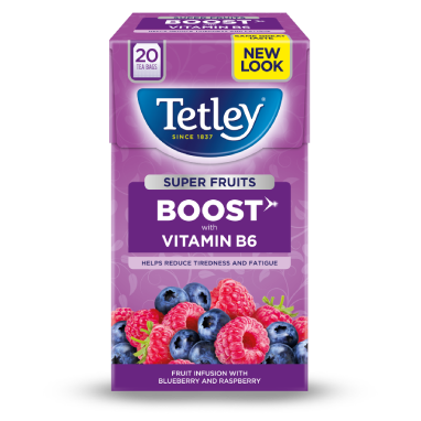 Tetley Super Fruits Boost Blueberry & Raspberry - PLP
