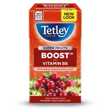Tetley Super Fruits Boost Cranberry & Elderflower - PLP