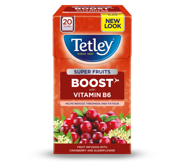 Tetley Super Fruits Boost Cranberry & Elderflower - 20s